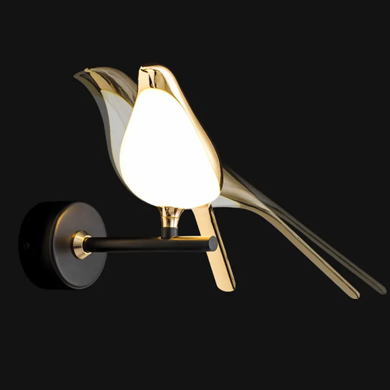 Bird Wall Lamp  Gold Accent Modern LED Light - Product example