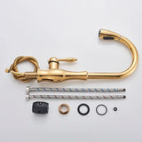 Modern Kitchen Faucet  Polished Brass Gold Finish - Product example