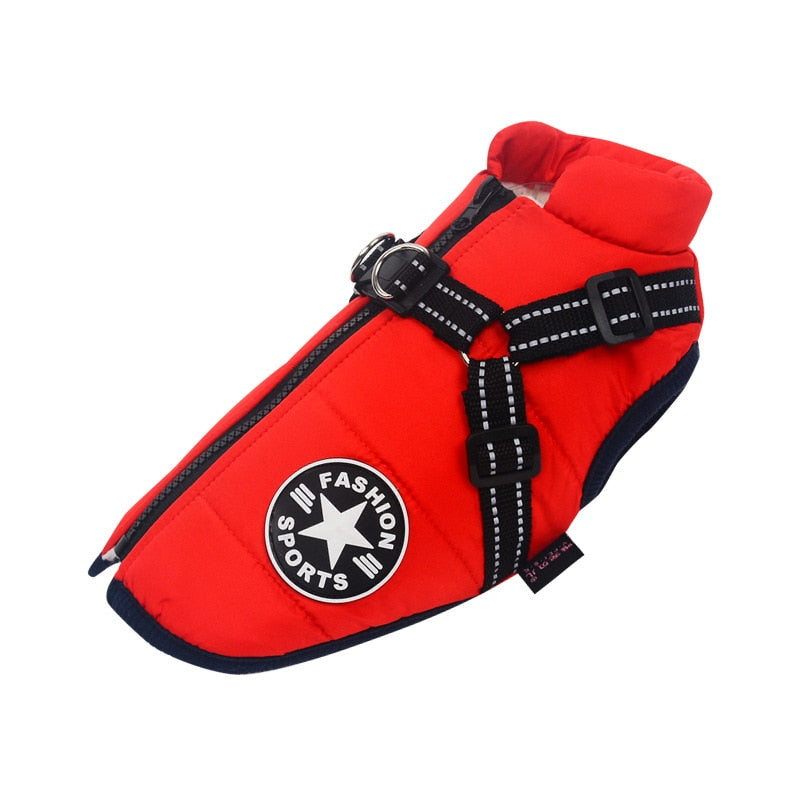 Winter Dog Coat  Built-In Safety Harness and Reflective Details - Product detail 8