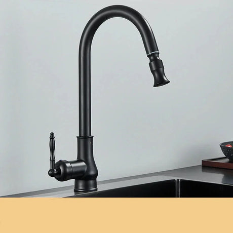 Vintage Kitchen Faucet  Antique Brass Swivel Design - Product detail 6