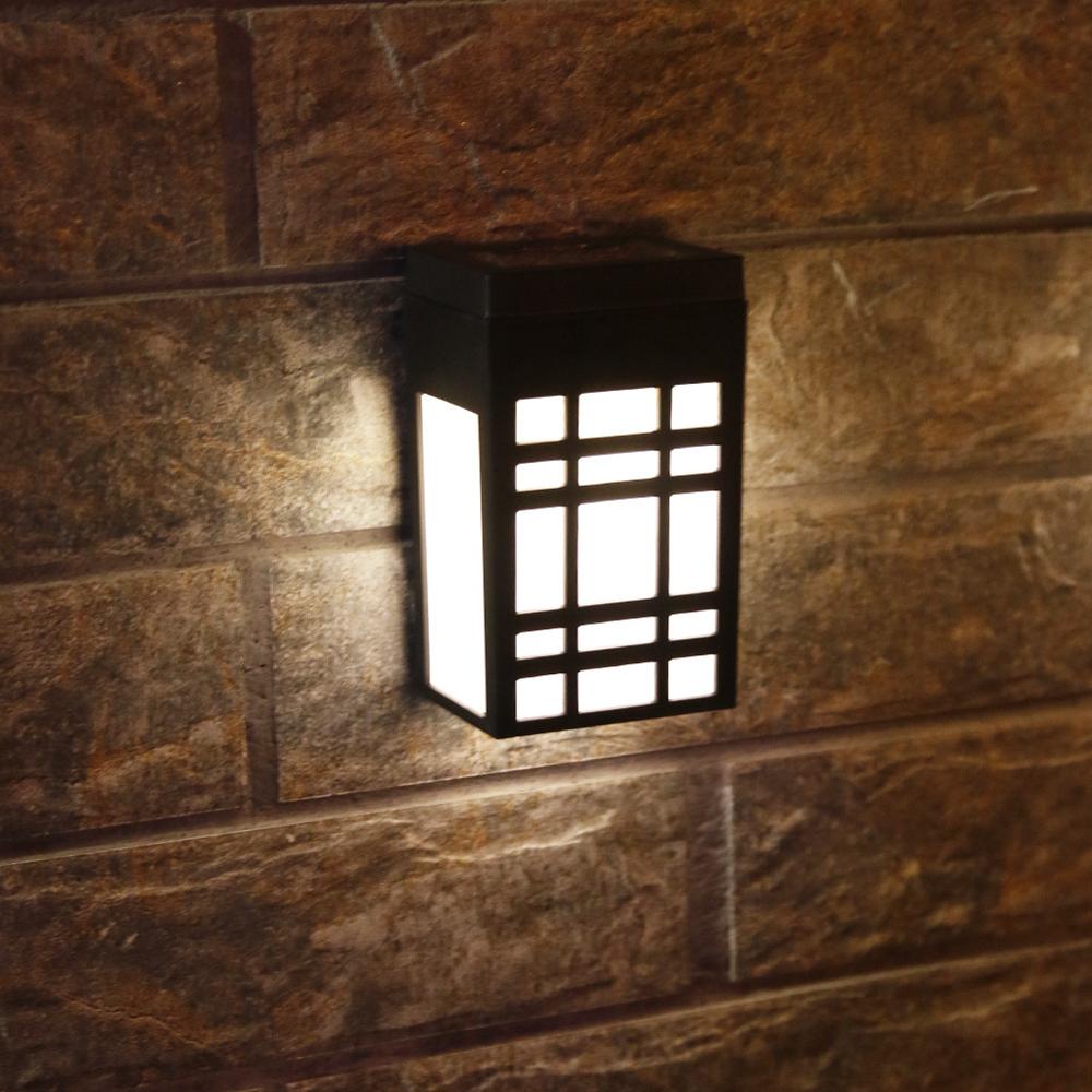 Japanese Solar Wall Light  Grid Pattern Outdoor Lamp - Product detail 13