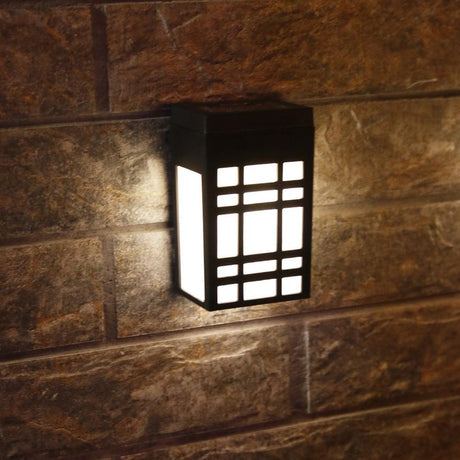 Japanese Solar Wall Light  Grid Pattern Outdoor Lamp - Product detail 13