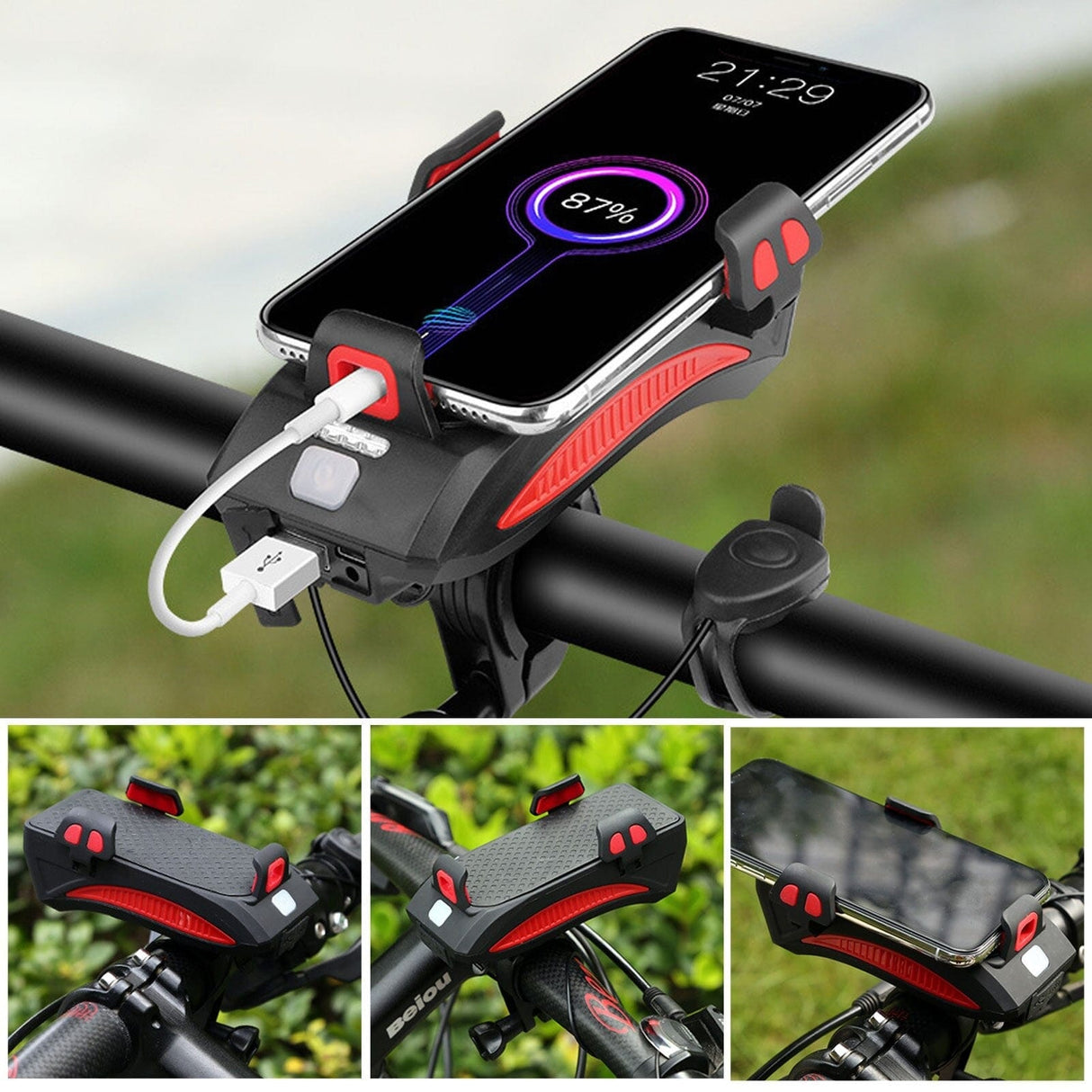 LED Bike Light System  4-in-1 Safety Hub With Phone Mount - Product detail 6