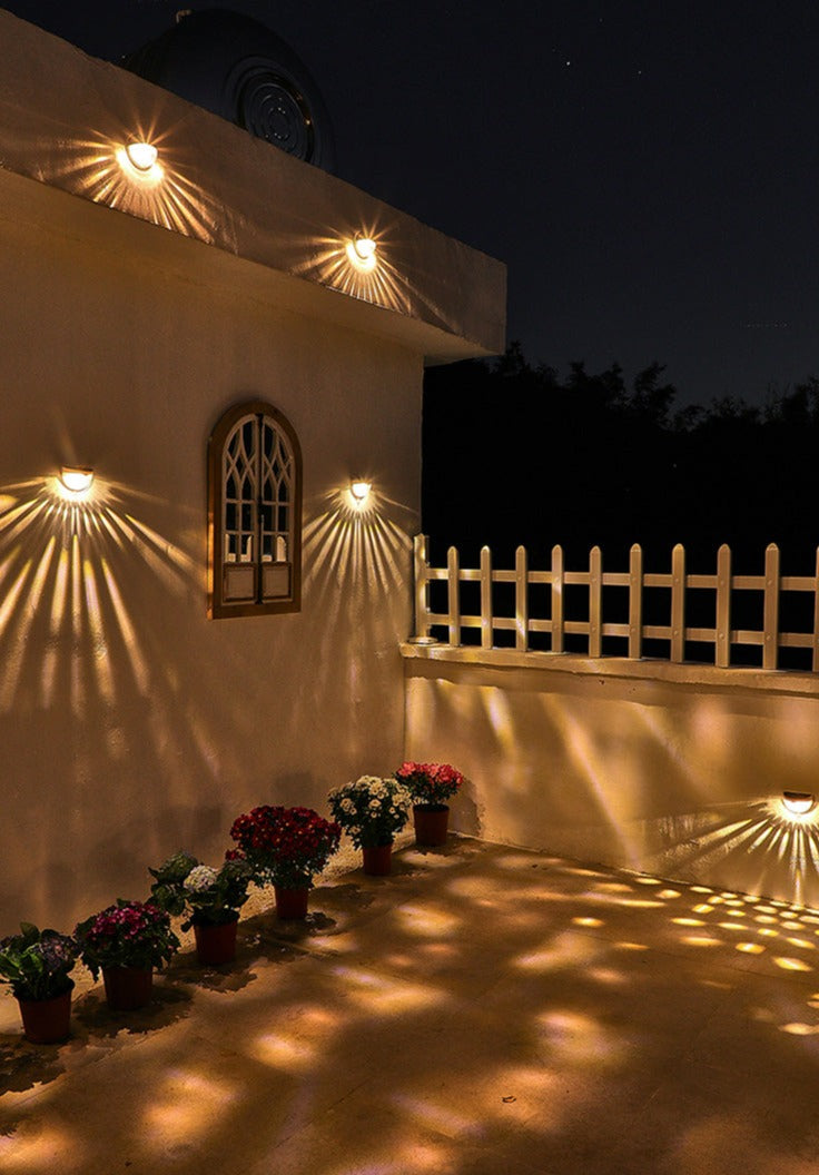 Solar Outdoor Wall Light  Modern Glass Globe Design - Product detail 8
