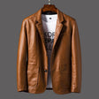 Premium Leather Blazer  Modern Cut Black Lambskin - Product detail 11