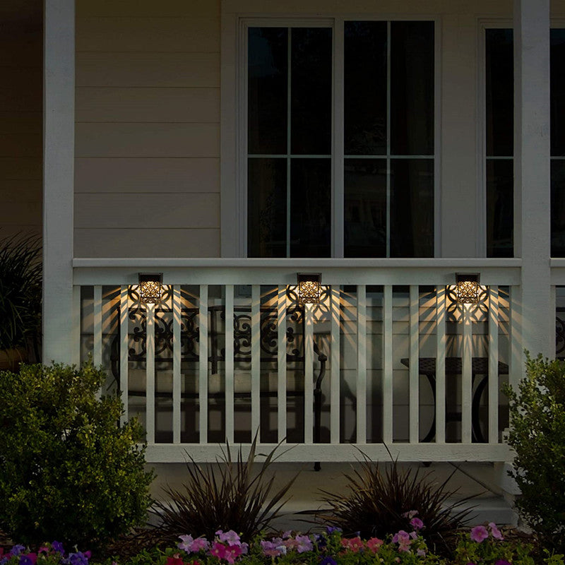 Solar Outdoor Wall Light  Geometric Art Deco Pattern - Product detail 6