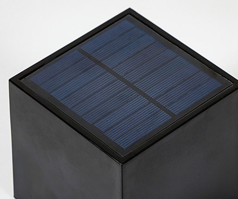 Modern Outdoor Wall Light  Solar Powered Cube Design - Product detail 8