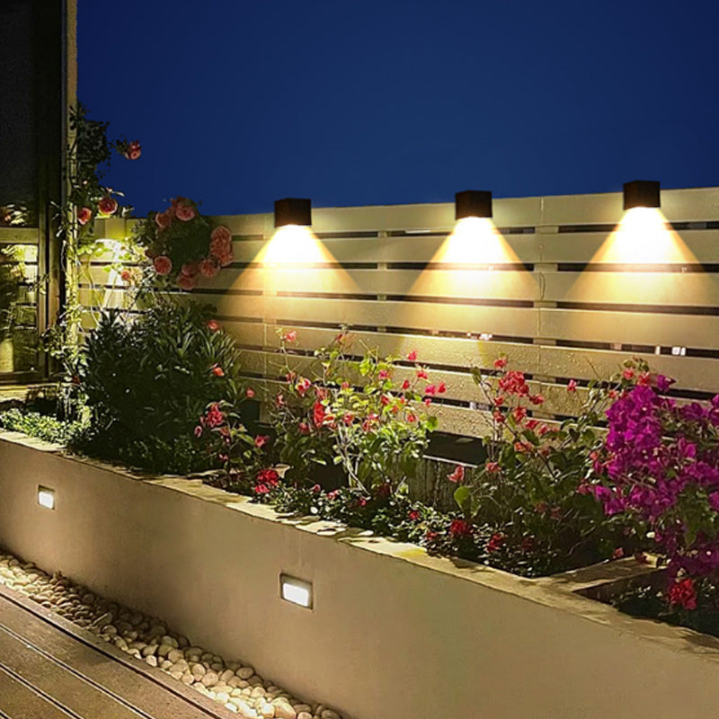 Modern Outdoor Wall Light  Solar Powered Cube Design - Product detail 11