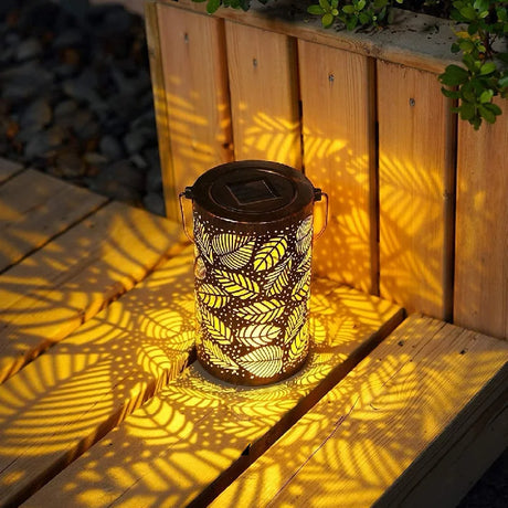 Solar Garden Lantern  Tropical Leaf Pattern - Product detail 8