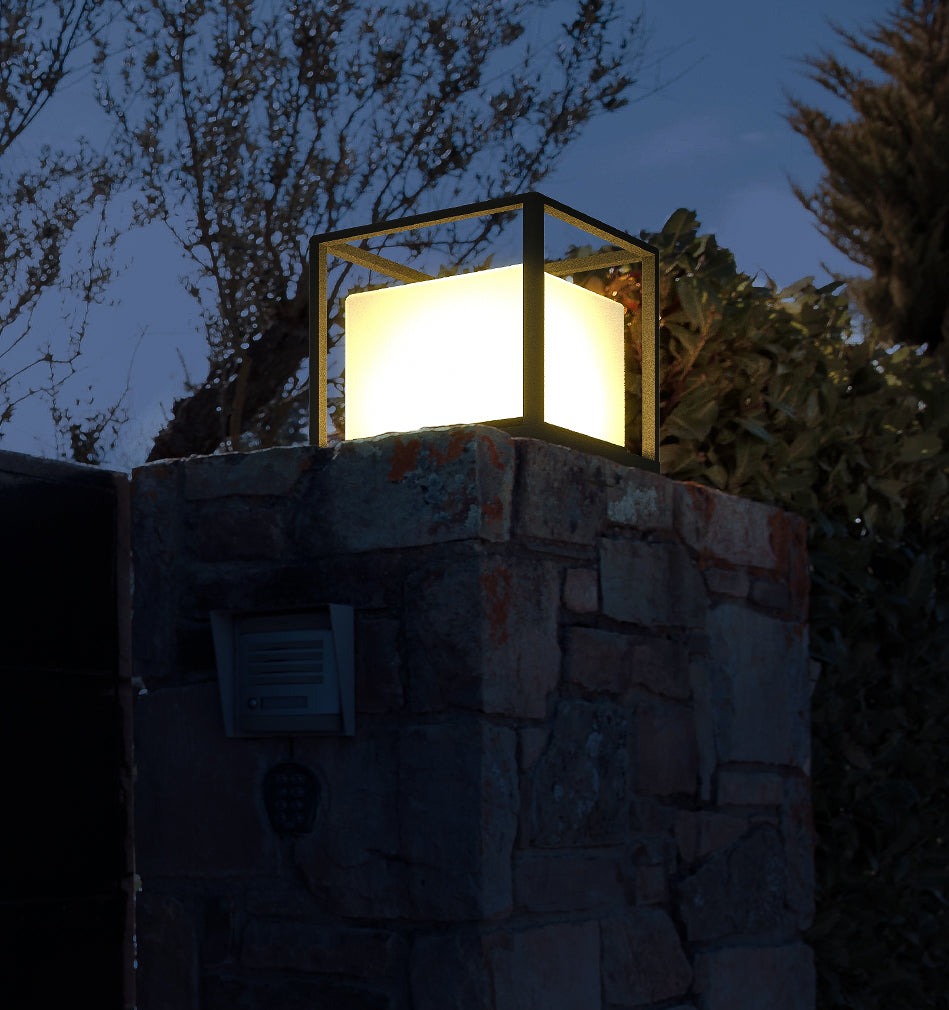 Solar Terrace Light  Modern Cube Frame Design - Product detail 8