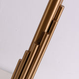 Art Deco Table Lamp  Brass Column with Linen Shade - Product example