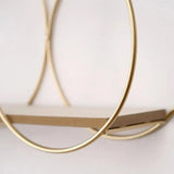 Scandinavian Wall Shelf  Iron  Wood Double Ring Design - Product example