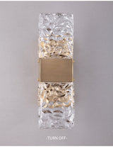 Modern Crystal Wall Sconce  Gold Brushed Finish - Product detail 6