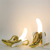 Art Deco Table Lamp  Banana-Shaped Gold Metal Design - Product detail 9
