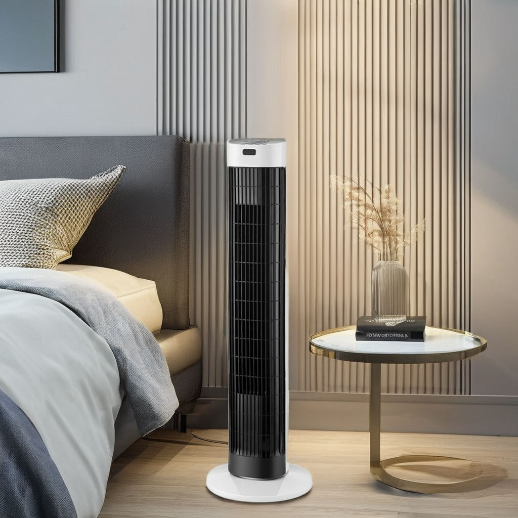 Tower Fan Features Smart Tower Fan Quiet Bladeless Oscillating Design - Product showcase