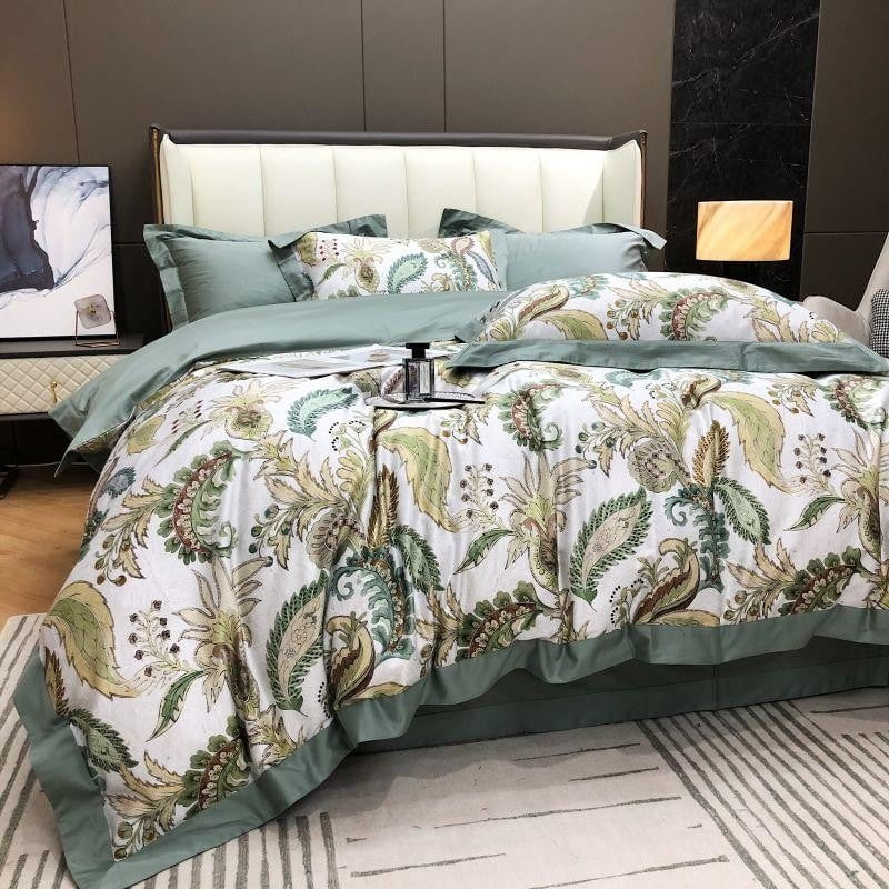 Egyptian Cotton Bedding Set  Botanical Paisley Pattern - Product example