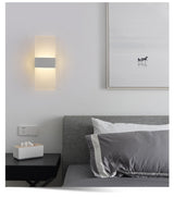 Modern Wall Sconce  Minimalist Acrylic Panel with Gold Accent - Product example