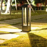 Modern Solar Path Light  Black Metal Garden Bollard - Product detail 8