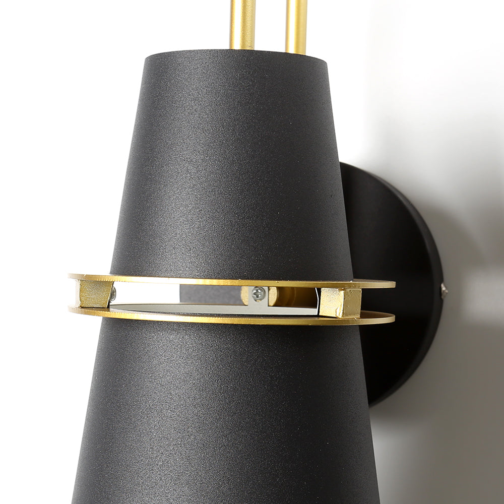 Modern Wall Sconce  Blue Metal Gold Trim Design - Product detail 9