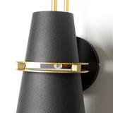 Modern Wall Sconce  Blue Metal Gold Trim Design - Product detail 9