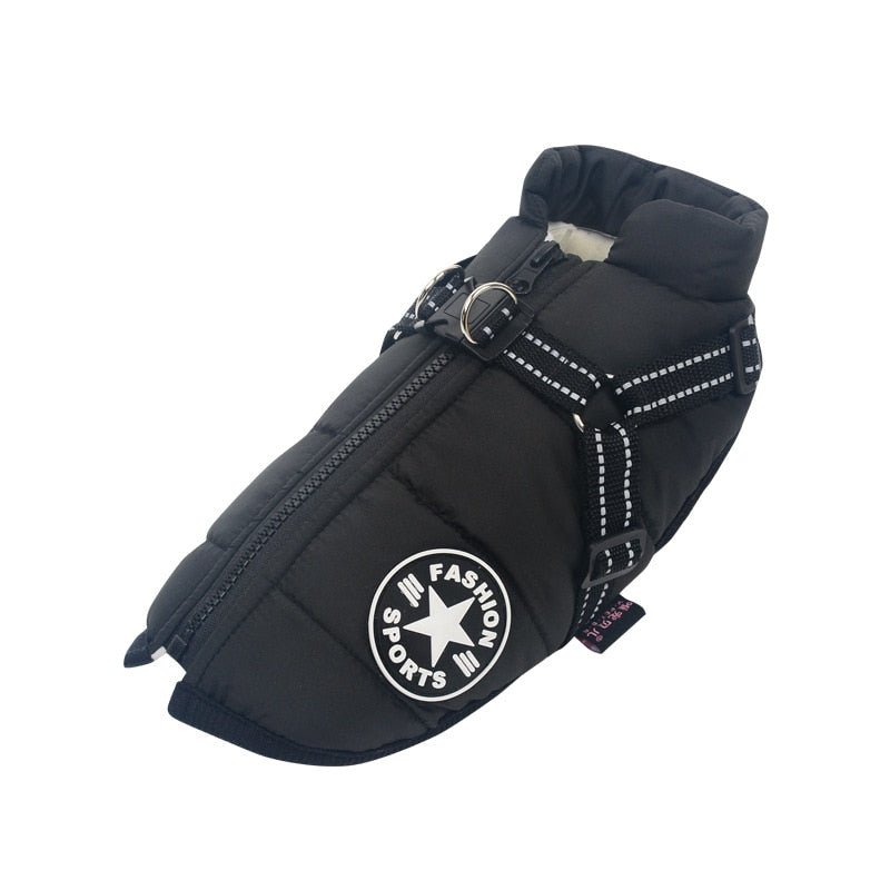 Winter Dog Coat  Built-In Safety Harness and Reflective Details - Product detail 7