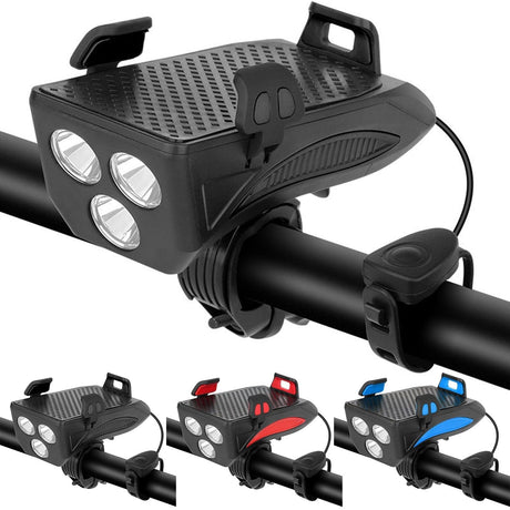 LED Bike Light System  4-in-1 Safety Hub With Phone Mount - Product showcase