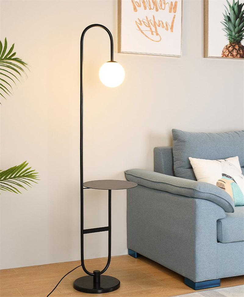 Modern Floor Lamp with Table  Brass and Marble Design - Product detail 11
