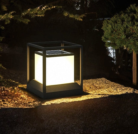 Solar Terrace Light  Modern Cube Frame Design - Product detail 9