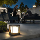 Solar Terrace Light  Modern Cube Frame Design - Detailed view
