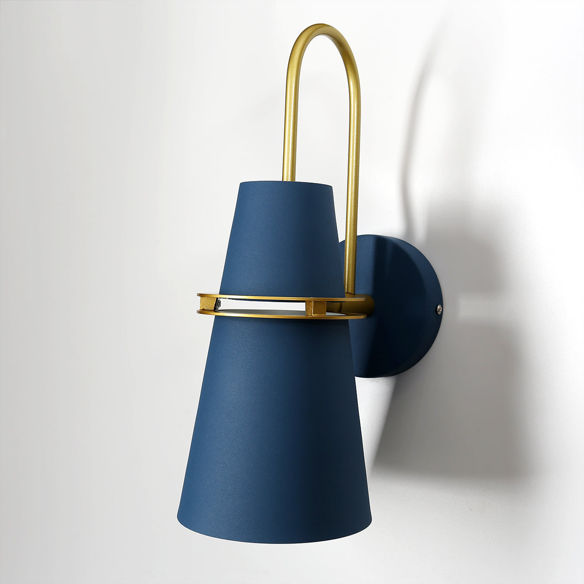 Modern Wall Sconce  Blue Metal Gold Trim Design - Product detail 19