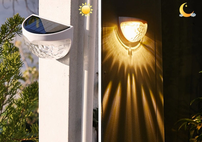 Solar Outdoor Wall Light  Modern Glass Globe Design - Product example