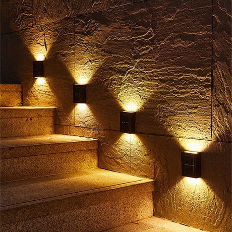 Modern Solar Wall Light  Dual Beam Outdoor Sconce - Product detail 8
