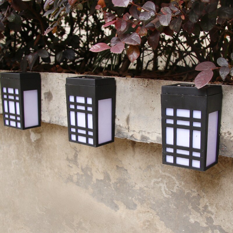 Japanese Solar Wall Light  Grid Pattern Outdoor Lamp - Product detail 5