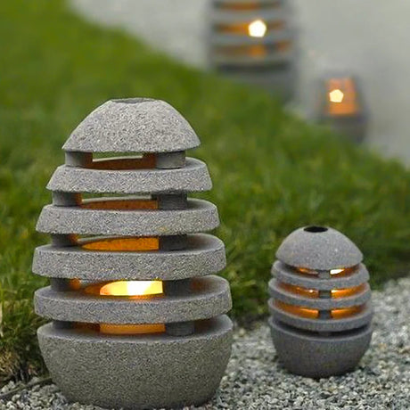 Modern Garden Light  Japanese Style LED Outdoor Lantern - Detailed view