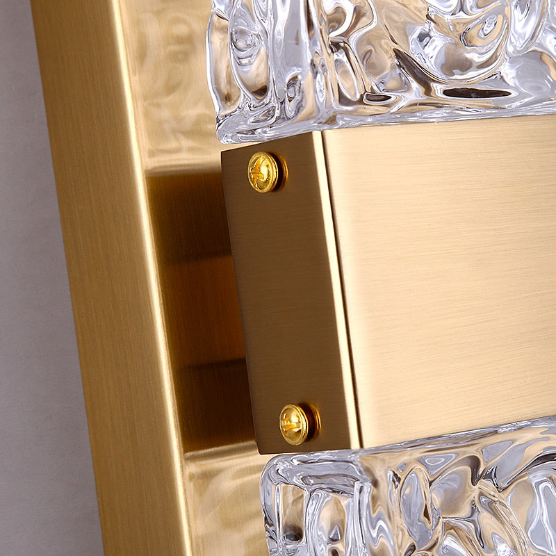 Modern Crystal Wall Sconce  Gold Brushed Finish - Product detail 8