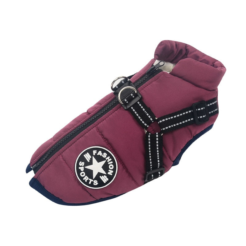 Winter Dog Coat  Built-In Safety Harness and Reflective Details - Product detail 9