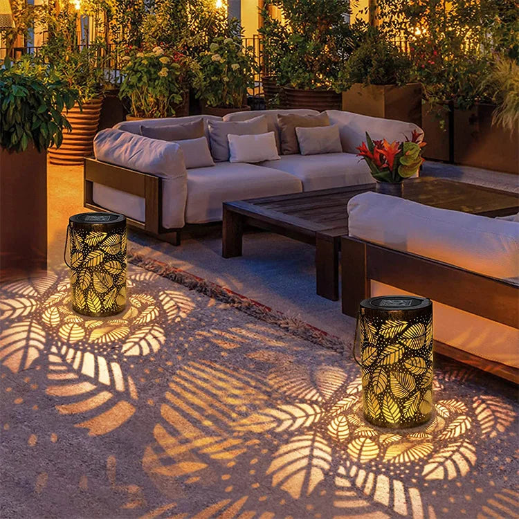 Solar Garden Lantern  Tropical Leaf Pattern - Product detail 7