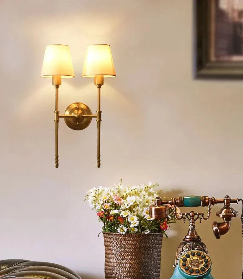 Modern Wall Sconce  Brushed Brass Bamboo Design - Product detail 11