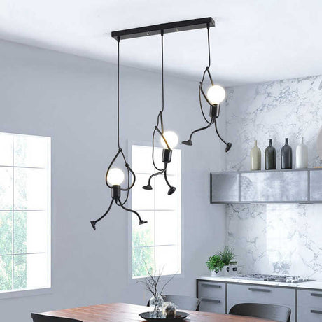 Creative Pendant Light  Swinging Iron Figure Design - Product detail 8
