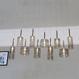 Contemporary Glass Pendant Lights  Clear and Red Cylinder Design - Product detail 5