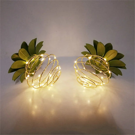 Solar Garden String Light  Pineapple Spiral LED Design - Product detail 6