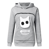 Pet Lover Hoodie  Cat Design Cotton Pouch Sweater - Product detail 12