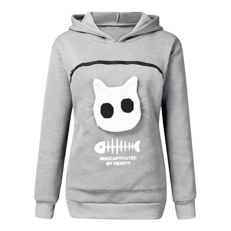Pet Lover Hoodie  Cat Design Cotton Pouch Sweater - Product detail 12