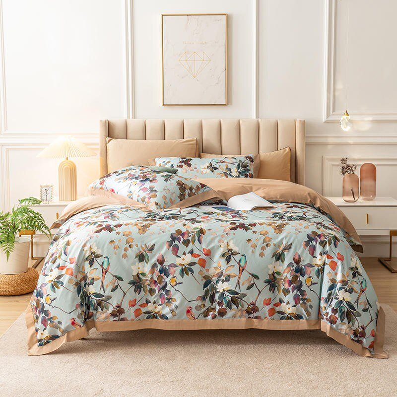 Egyptian Cotton Duvet Set  Watercolor Floral Pattern - Product detail 5