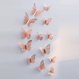 3D Butterfly Wall Decor  Rose Gold Metallic Finish - Product detail 7