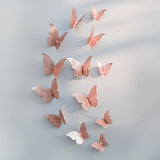 3D Butterfly Wall Decor  Rose Gold Metallic Finish - Product detail 6
