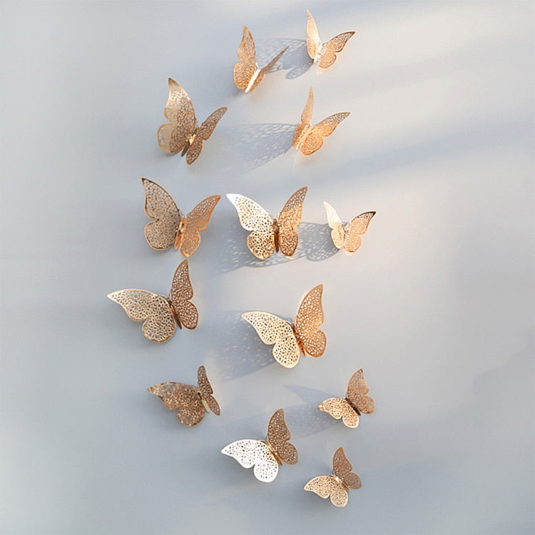 3D Butterfly Wall Decor  Rose Gold Metallic Finish - Product detail 9