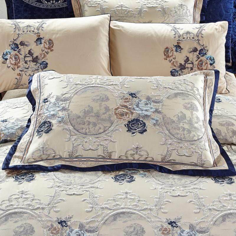 Oriental Cotton Silk Bedding  Jacquard Floral Pattern - Product detail 11