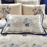 Oriental Cotton Silk Bedding  Jacquard Floral Pattern - Product detail 11
