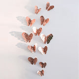 3D Butterfly Wall Decor  Rose Gold Metallic Finish - Product detail 5